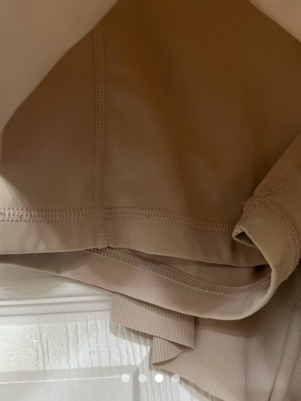 JoyLab Flowy Ribbed Drawstring Shorts in Taupe - Picture 3 of 4